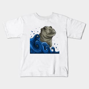 hippopotamus lover gift, hippo, cute characters,animal lover Kids T-Shirt